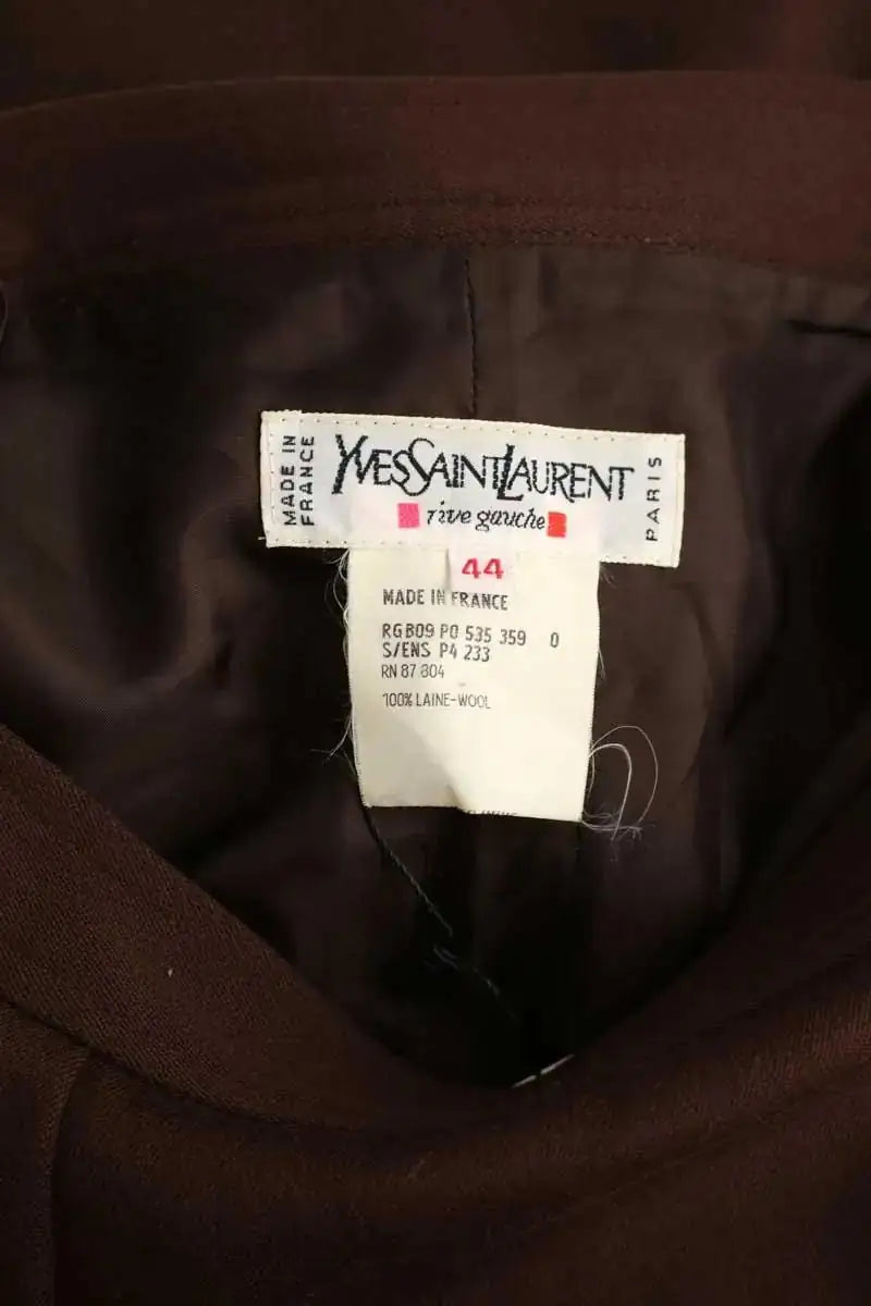 Jupe Yves Saint Laurent Marron en Laine