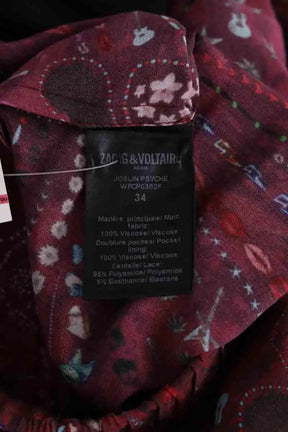 Jupe Zadig & Voltaire Bordeaux en Viscose