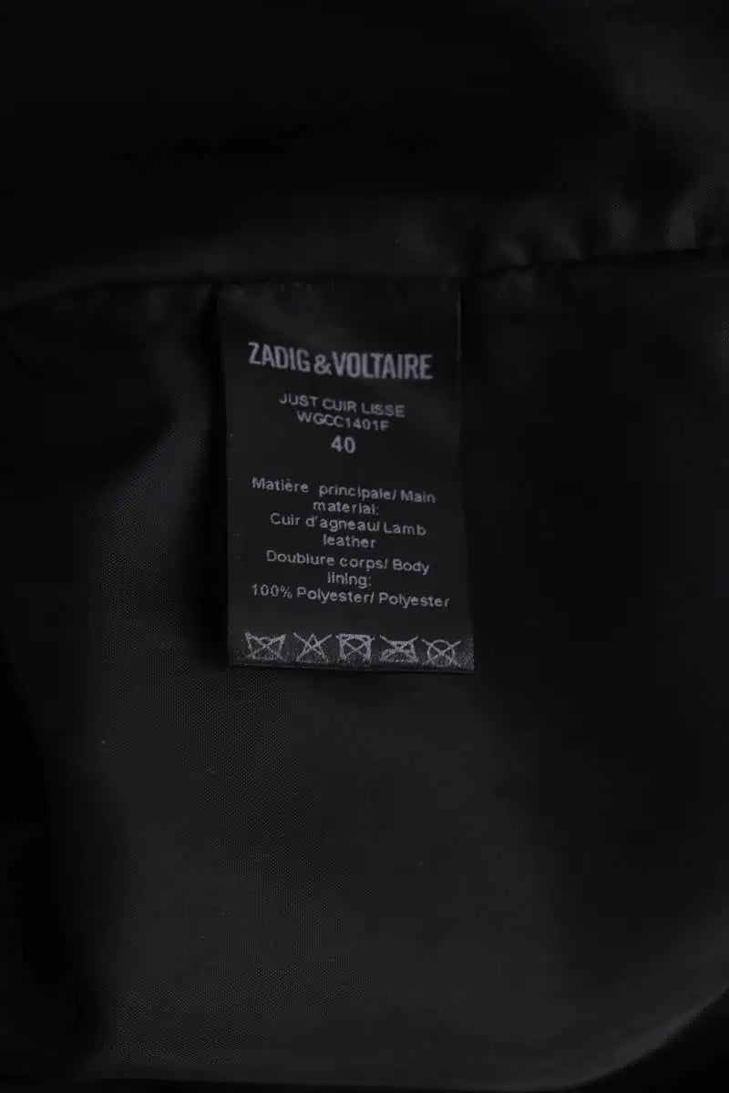 Jupe Zadig & Voltaire Noir en Cuir