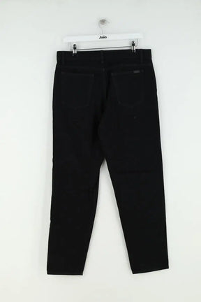 Jean droit Saint Laurent Noir en Coton