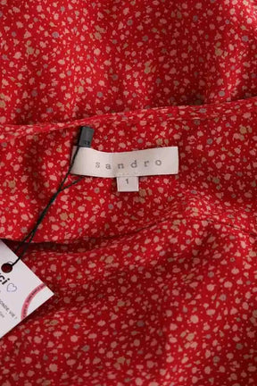 Robe Sandro Rouge en Soie