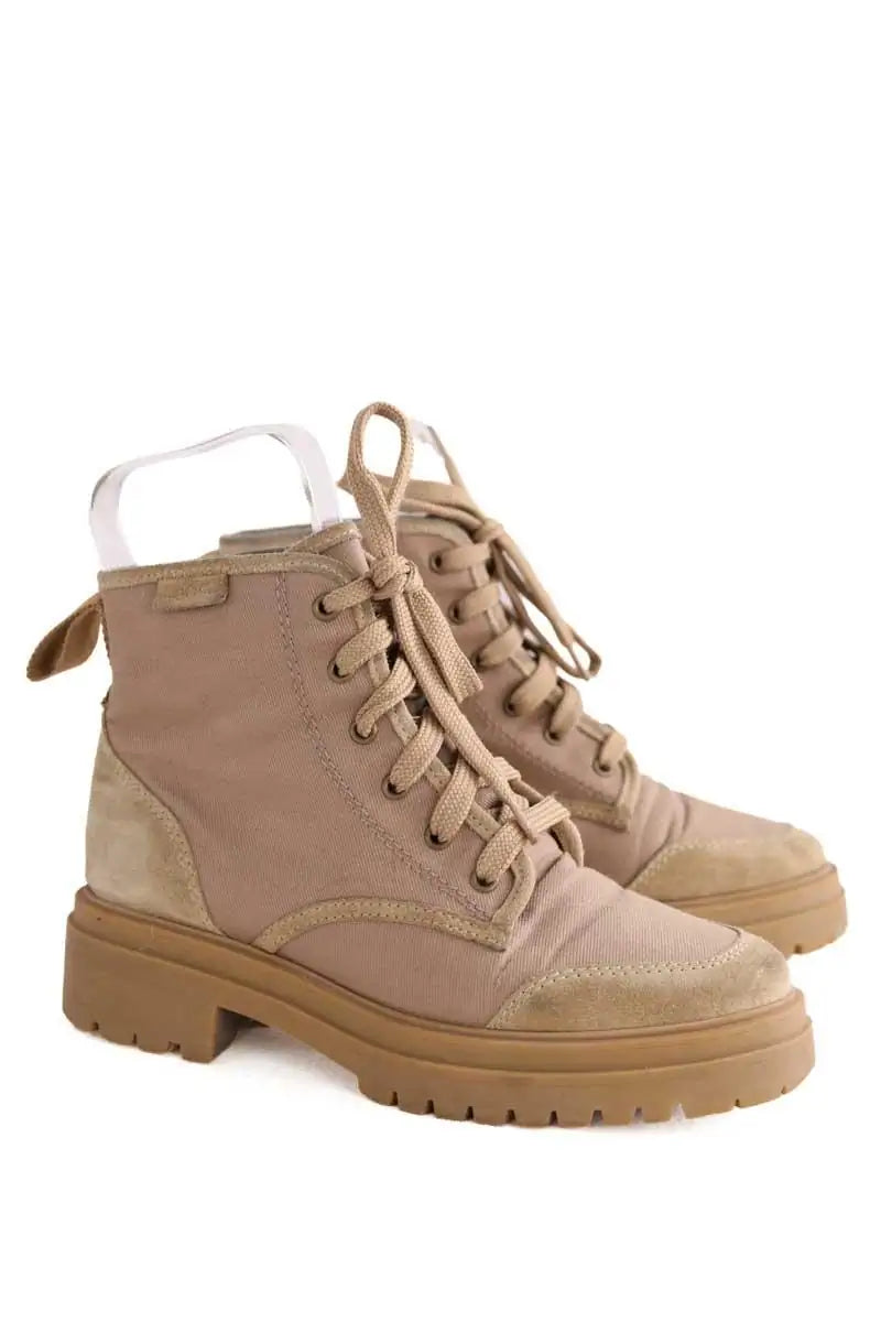 Chaussures à lacets Ba&Sh Camel en Tissu