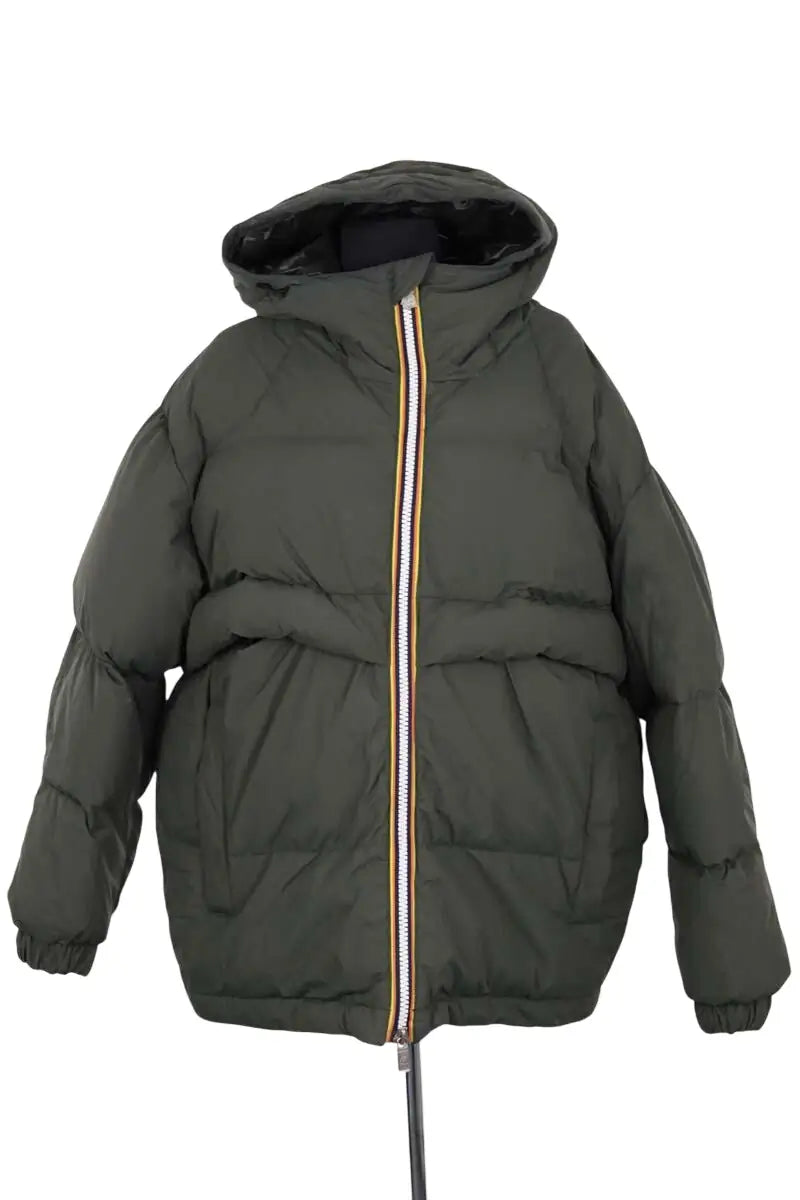 Doudoune K-Way Kaki en Synthétique, taille M - Seconde Main