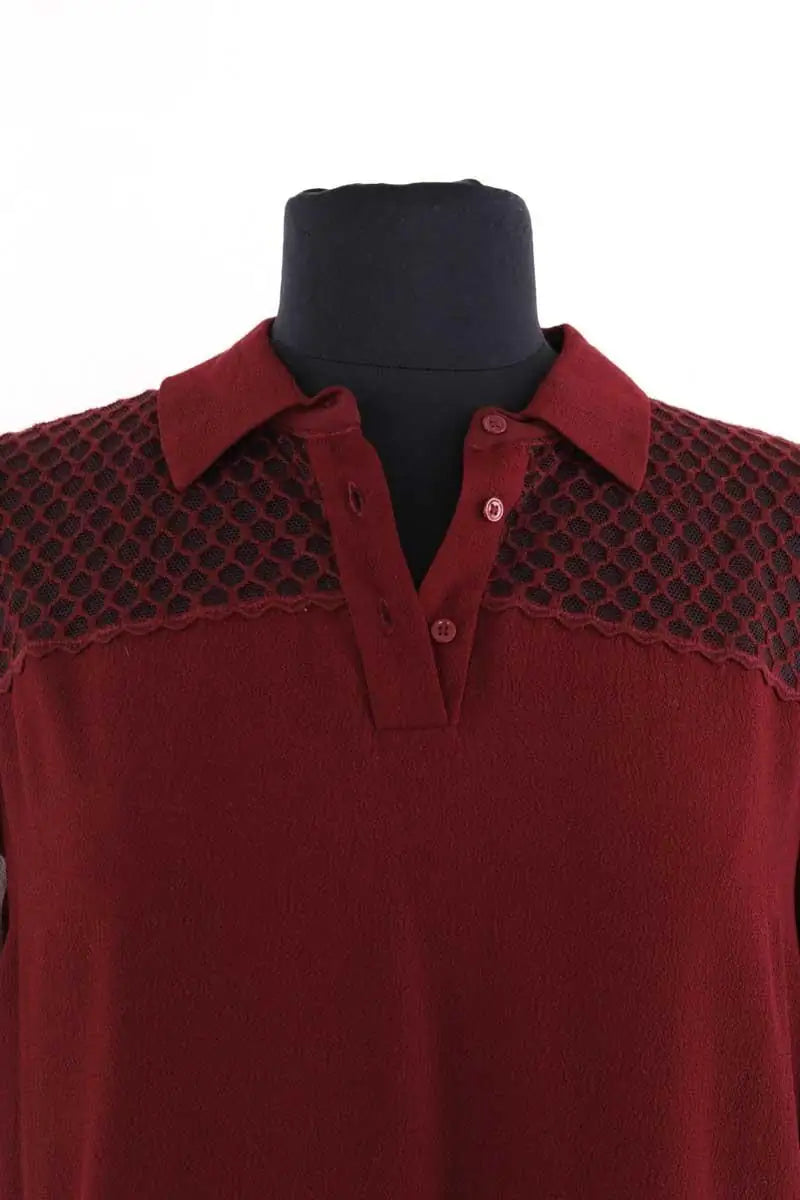 Blouse Sandro Bordeaux en Synthétique