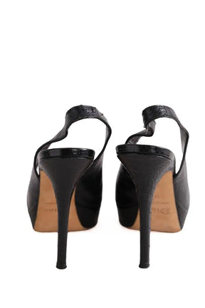 Talons Dior Noir en Cuir