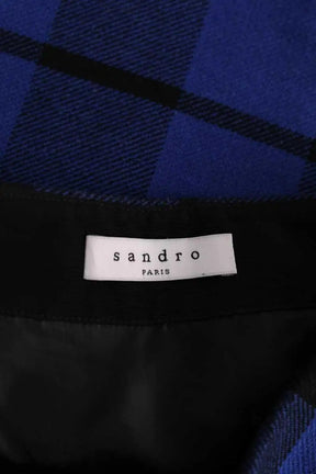 Jupe Sandro Bleu en Laine