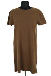 Robe American Vintage Marron en Laine, taille M - Seconde Main