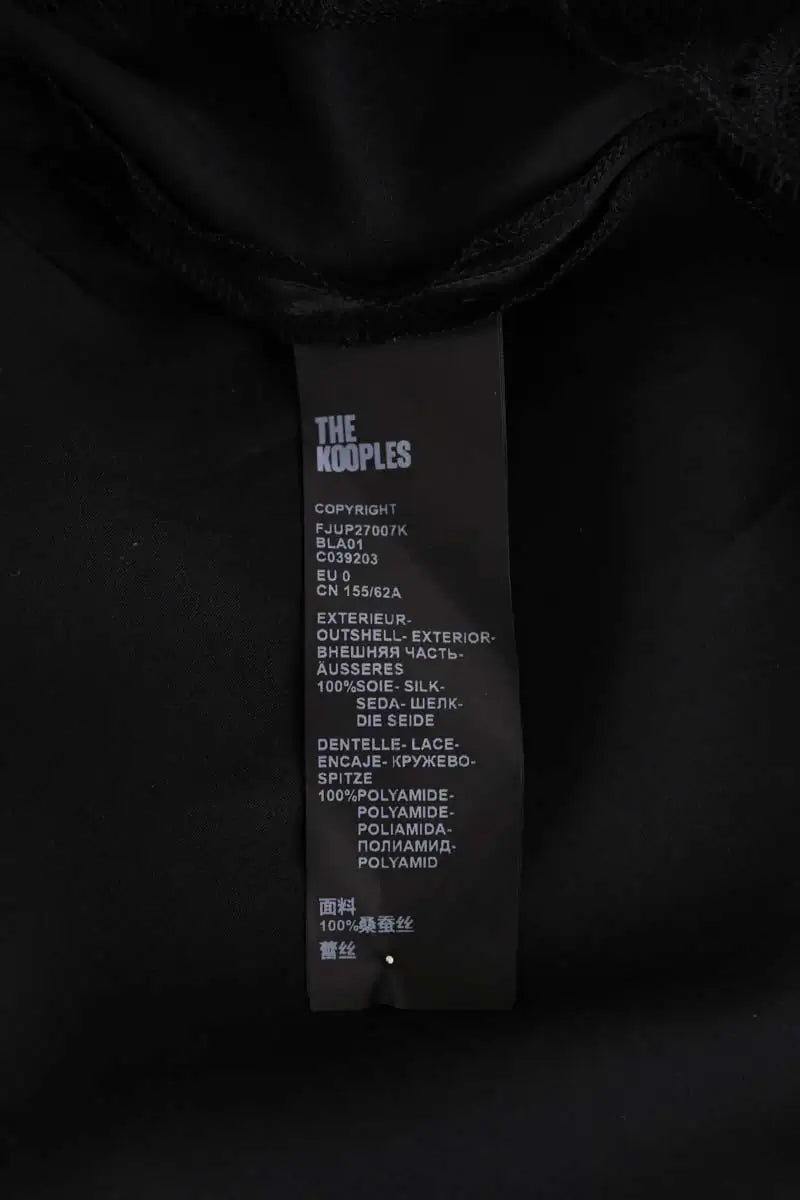 Jupe The Kooples Noir en Soie