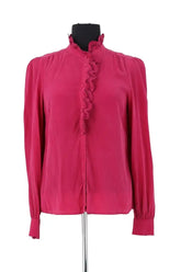 Chemise Sézane Rose en Soie, taille S - Seconde Main