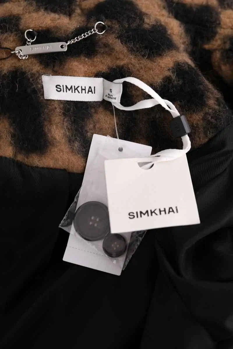 Manteau SIMKHAI Leopard Marron en Synthétique
