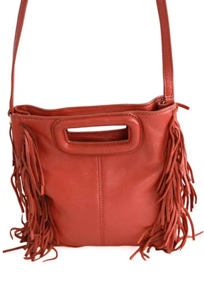 Sac à bandoulière Maje Rouge en Cuir