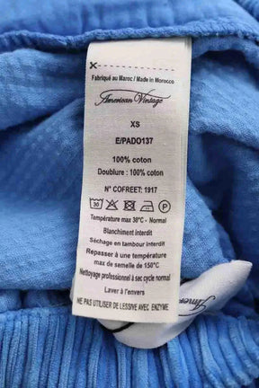Pantalon droit American Vintage Bleu en Coton