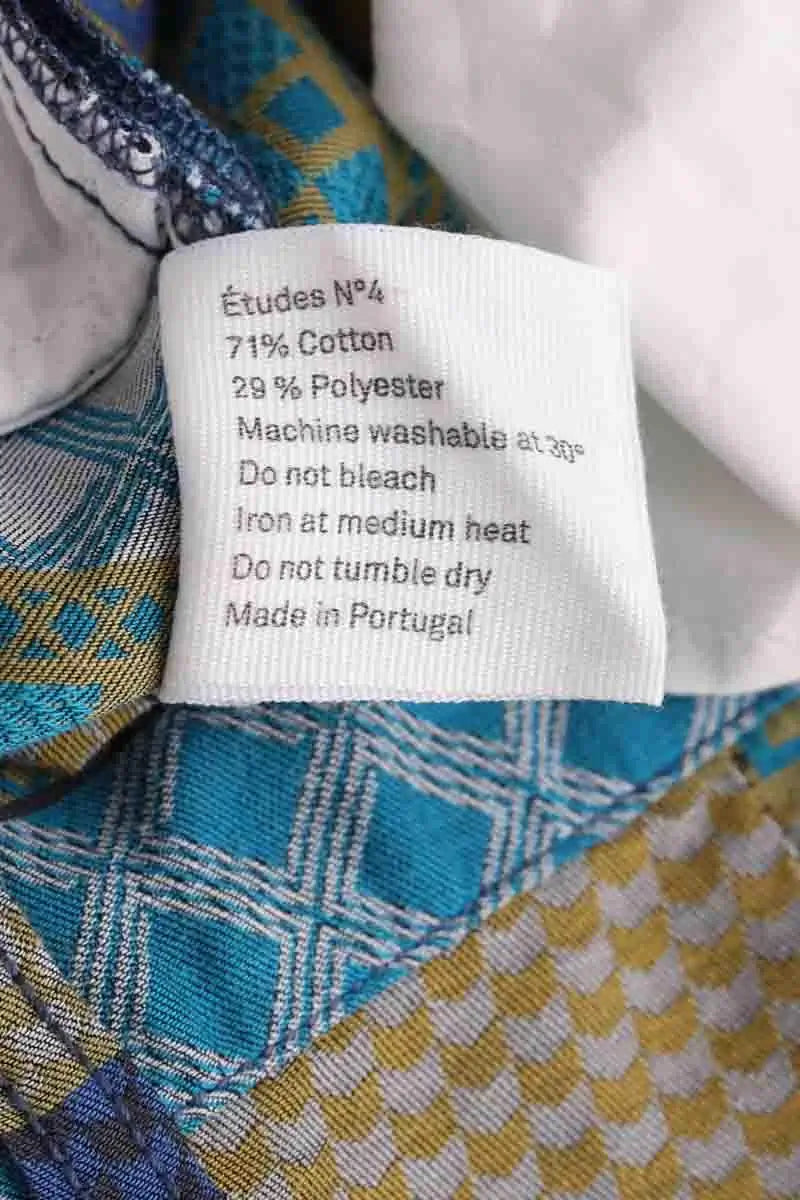 Bermuda Etudes Bleu en Coton