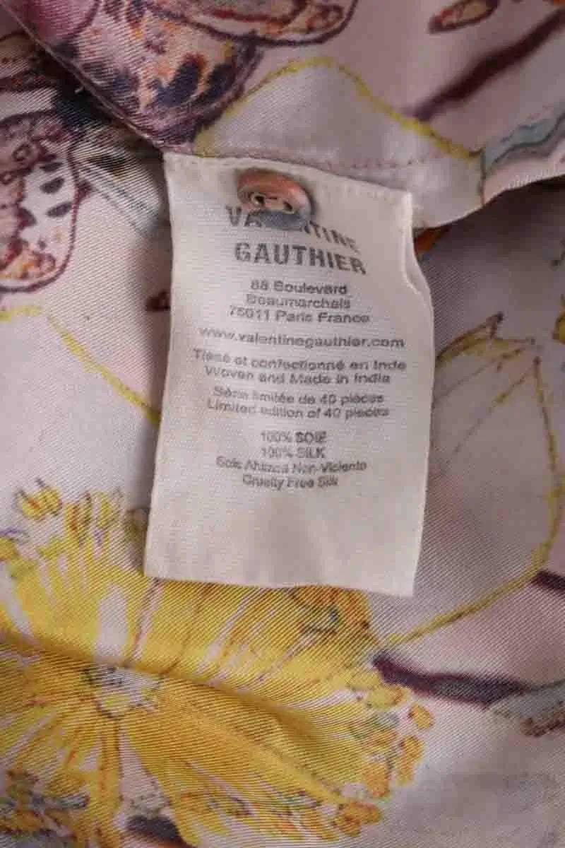 Robe Valentine Gauthier Beige en Soie
