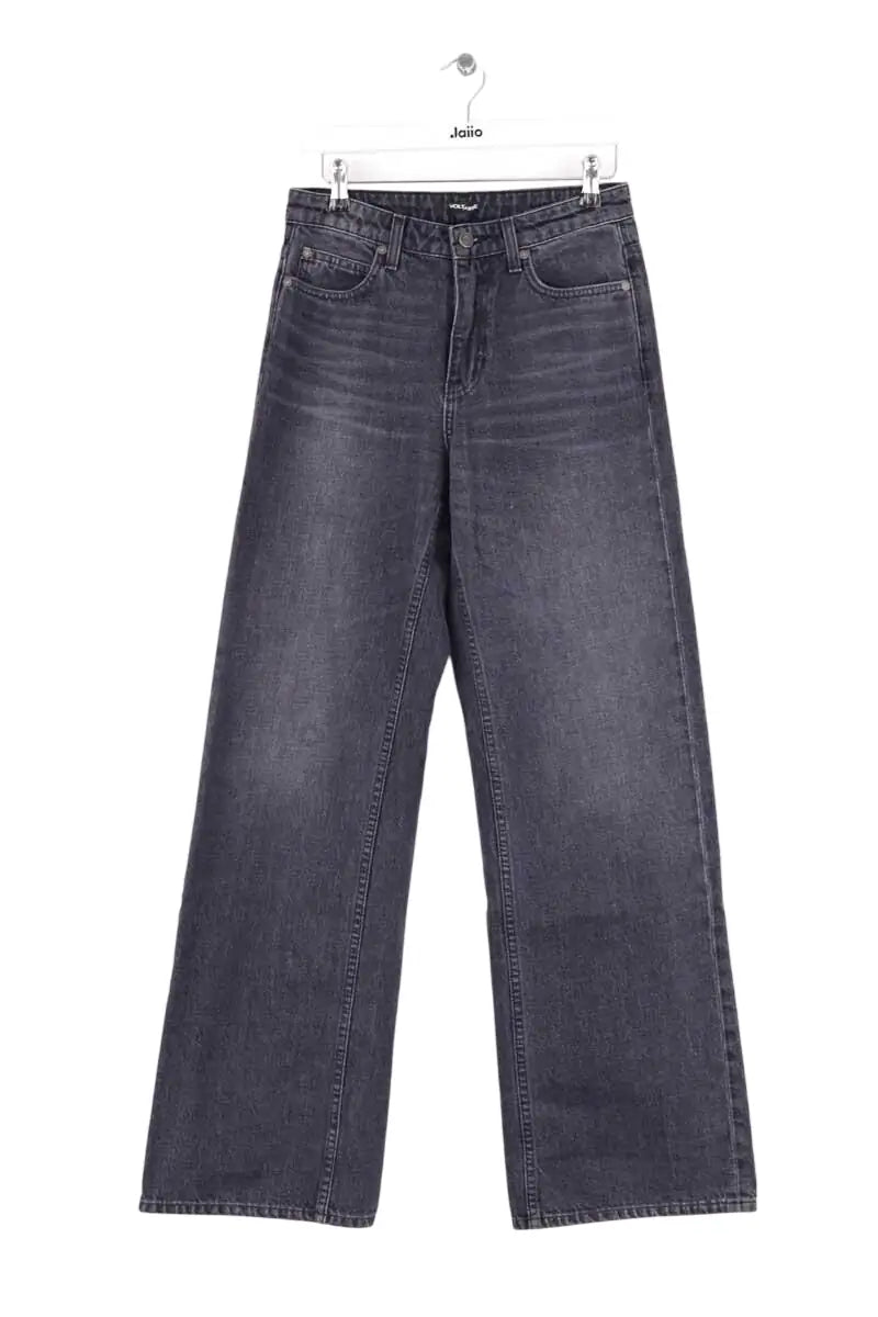 Jean large Zadig & Voltaire The whitney wide leg Noir en Coton, taille S - Seconde Main