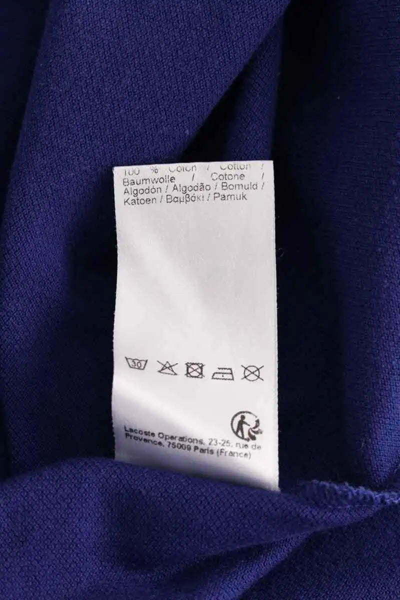 Polo Lacoste Bleu en Coton