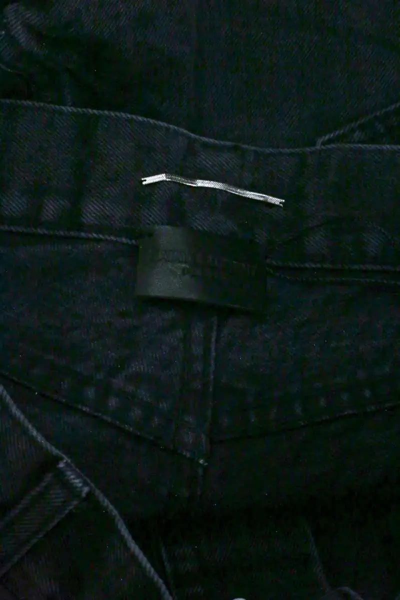 Jean droit Saint Laurent Noir en Coton