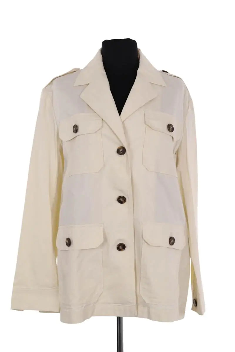 Veste Max Mara Beige en Coton, taille L - Seconde Main
