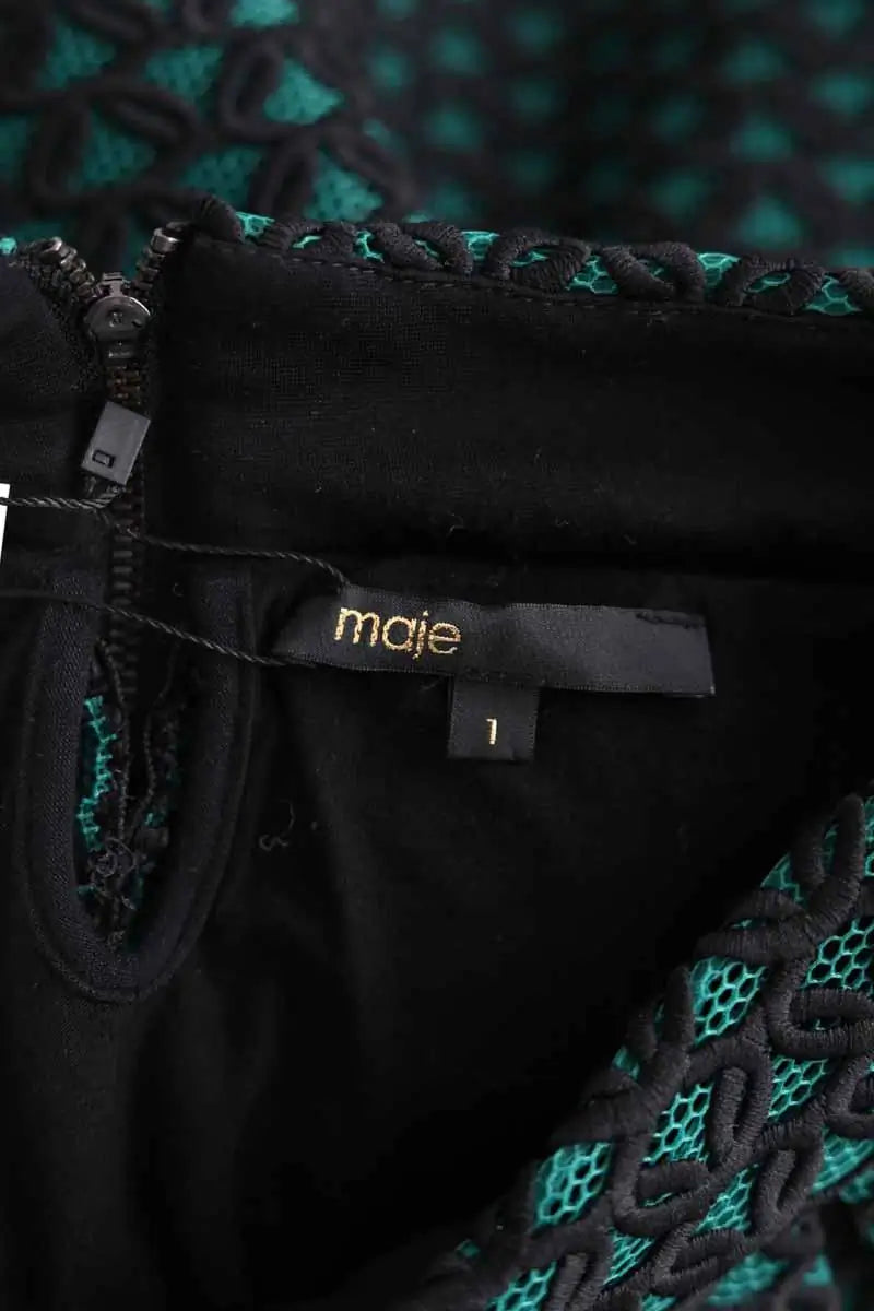 Jupe Maje Vert en Synthétique