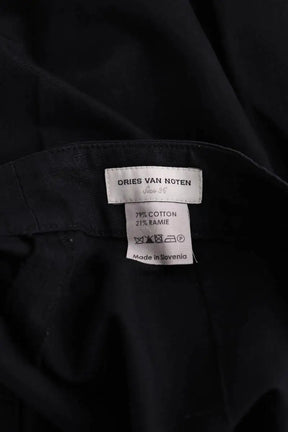 Pantalon droit Dries Van Noten Noir en Coton