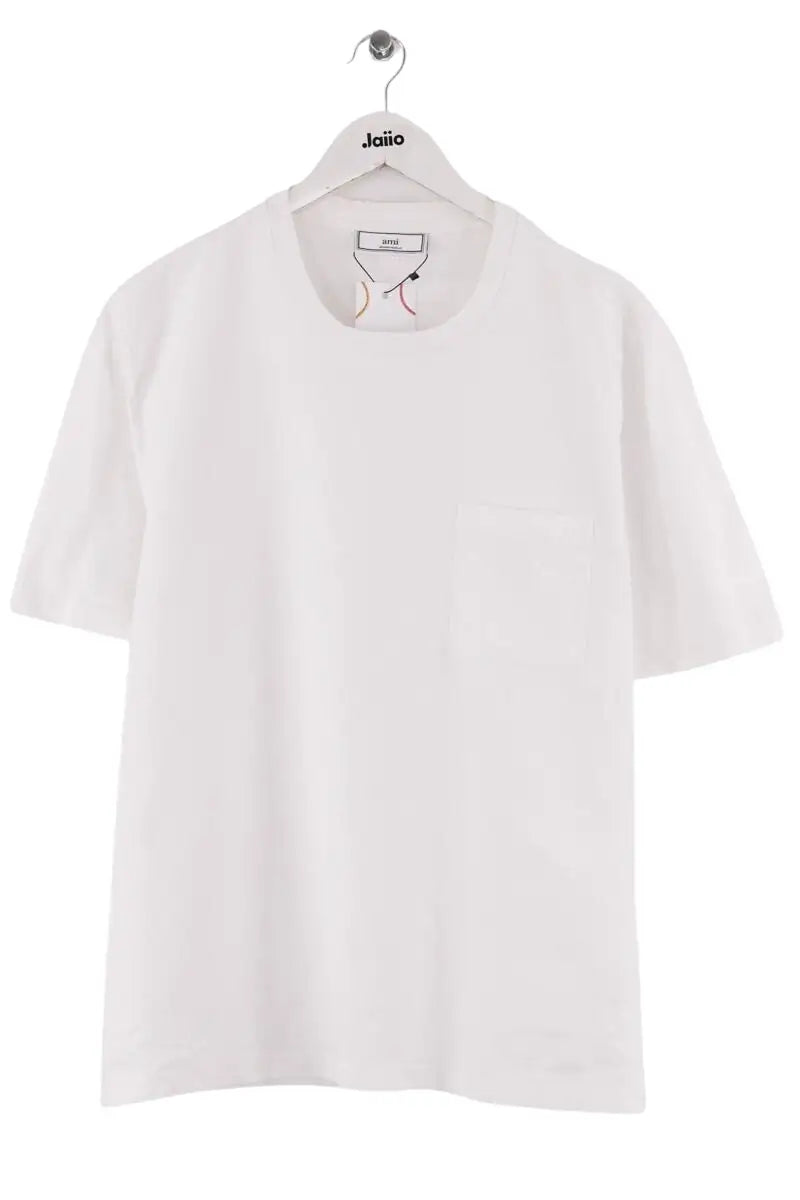 T-shirt Ami Blanc en Coton, taille L - Seconde Main