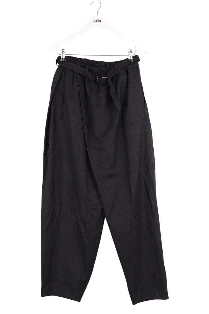 Pantalon large Yves Saint Laurent Anthracite en Laine, taille L - Seconde Main