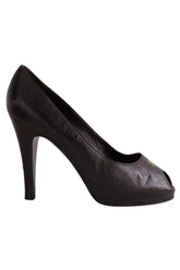 Talons Chanel Marron en Cuir, taille 39 - Seconde Main