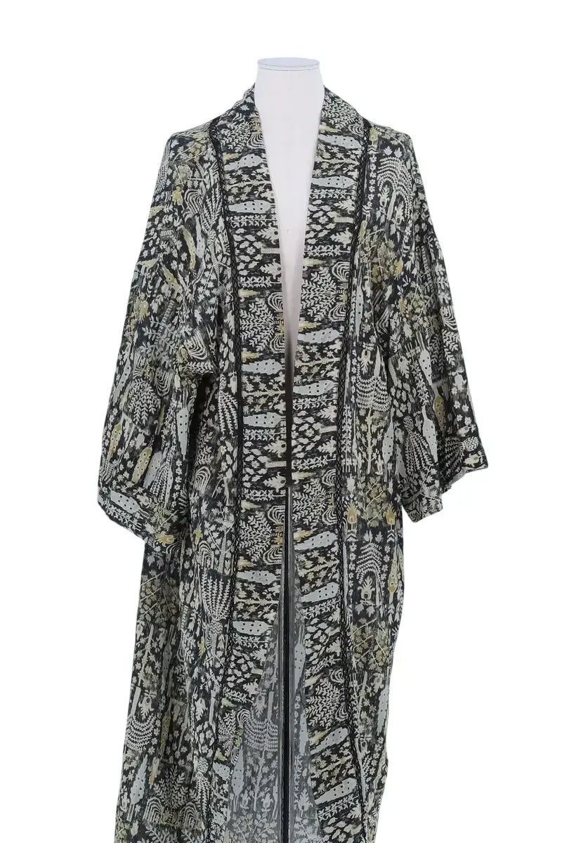 Kimono Ba&Sh Vert en Coton, taille M - Seconde Main