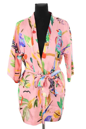 Kimono G. Kero Rose en Soie, taille S - Seconde Main