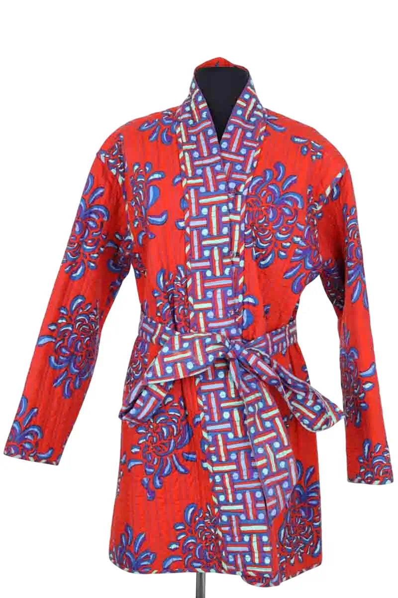 Kimono Lisa Corti Orange en Coton, taille L - Seconde Main