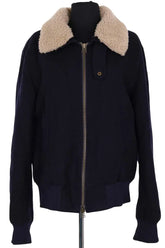 Manteau Ami Marine en Laine, taille L - Seconde Main
