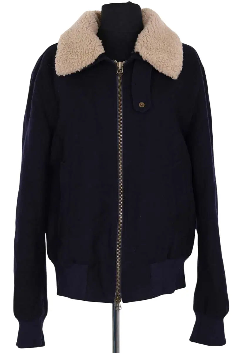 Manteau Ami Marine en Laine, taille L - Seconde Main