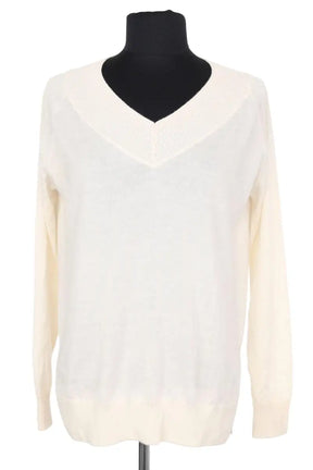 Pull Falconeri Ecru en Cachemire, taille M - Seconde Main