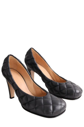Talons Bottega Veneta Bloc padded pump Noir en Cuir