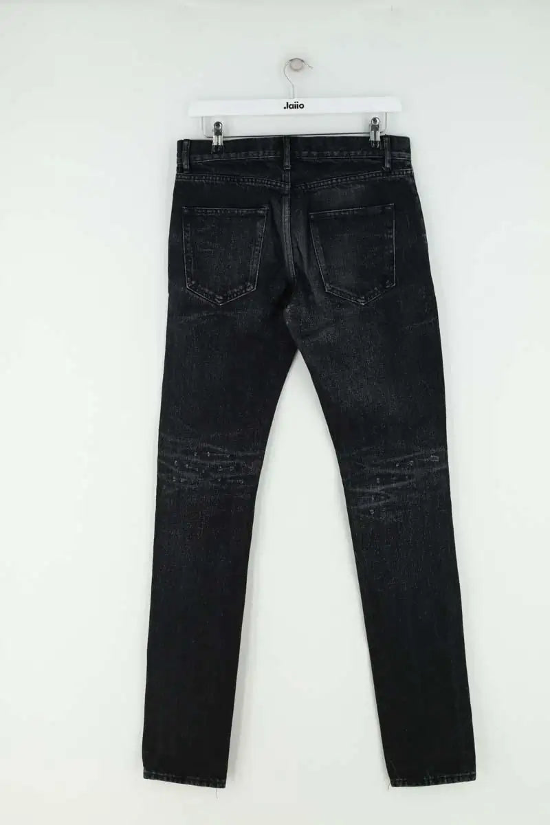 Jean droit Saint Laurent Anthracite en Coton
