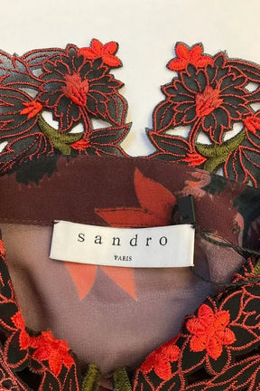 Blouse Sandro Bordeaux en Synthétique