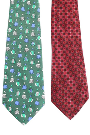 Lot de Cravates Hermès  Vert