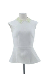 Top sans manche Karen Millen Blanc en Synthétique, taille S - Seconde Main