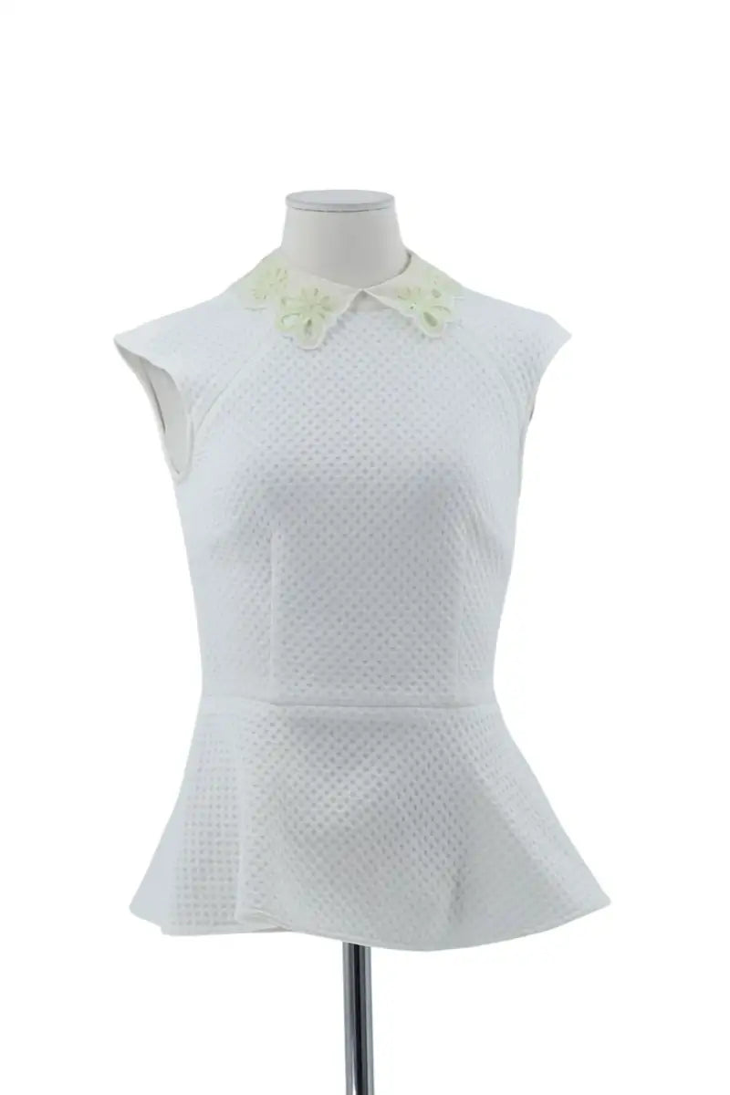Top sans manche Karen Millen Blanc en Synthétique, taille S - Seconde Main