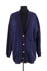 Cardigan Pinko Bleu en Synthétique, taille XS - Seconde Main