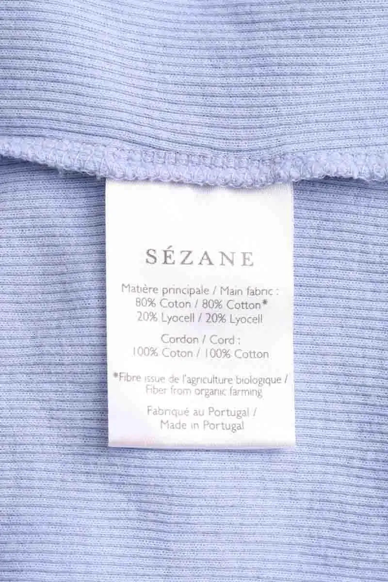 Top sans manche Sézane Bleu en Coton