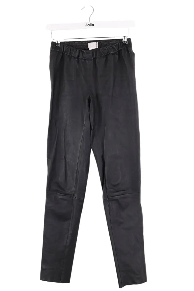 Pantalon slim Kujten Noir en Cuir, taille M - Seconde Main