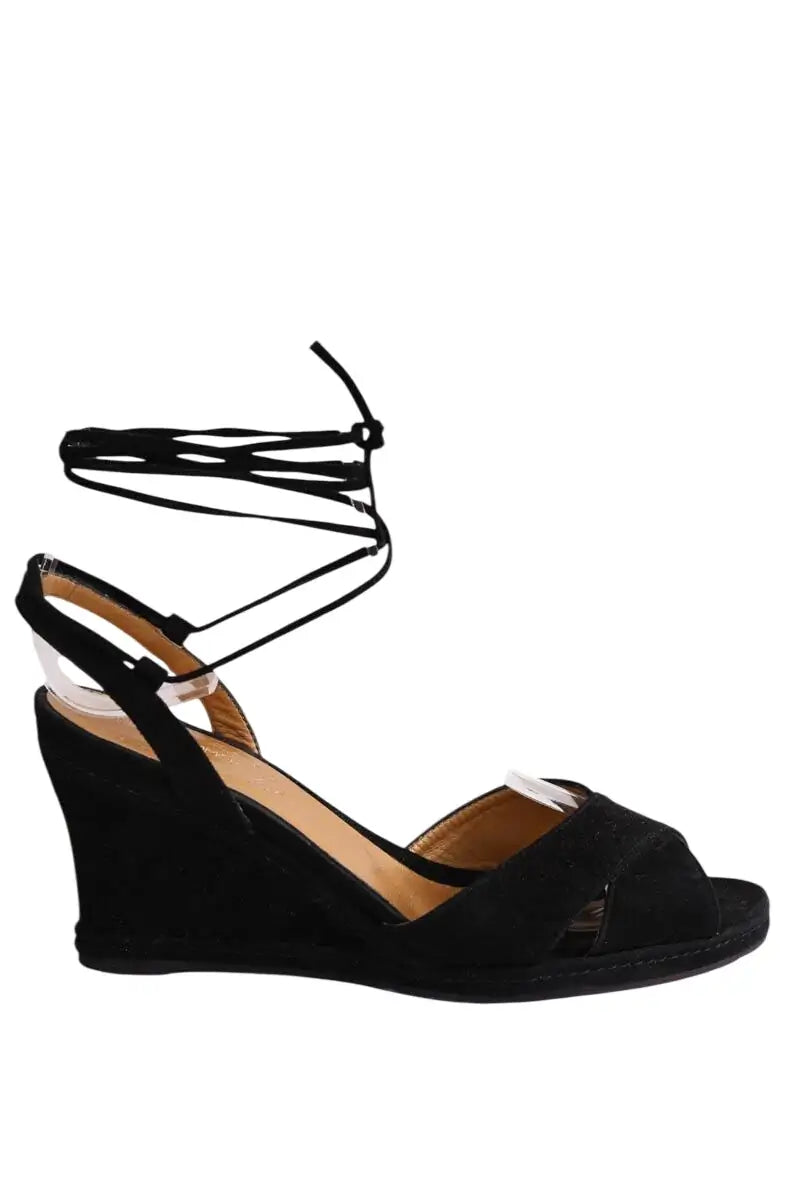 Sandales Charles Kammer Noir en Daim, taille 38 - Seconde Main