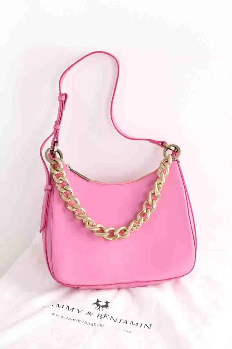 Sac porté épaule Tammy & Benjamin Rose en Cuir