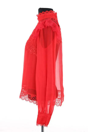 Blouse The Kooples Rouge en Synthétique