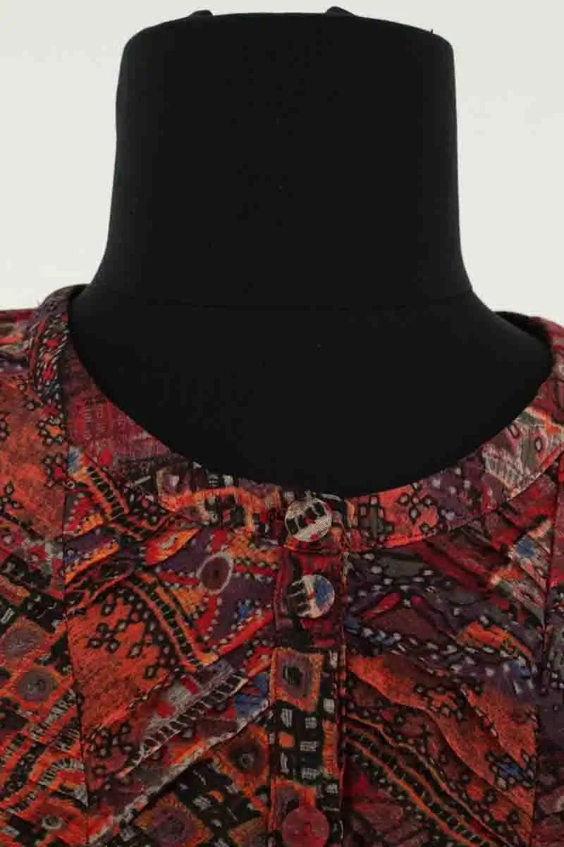 Blouse Antik Batik Rouge en Synthétique