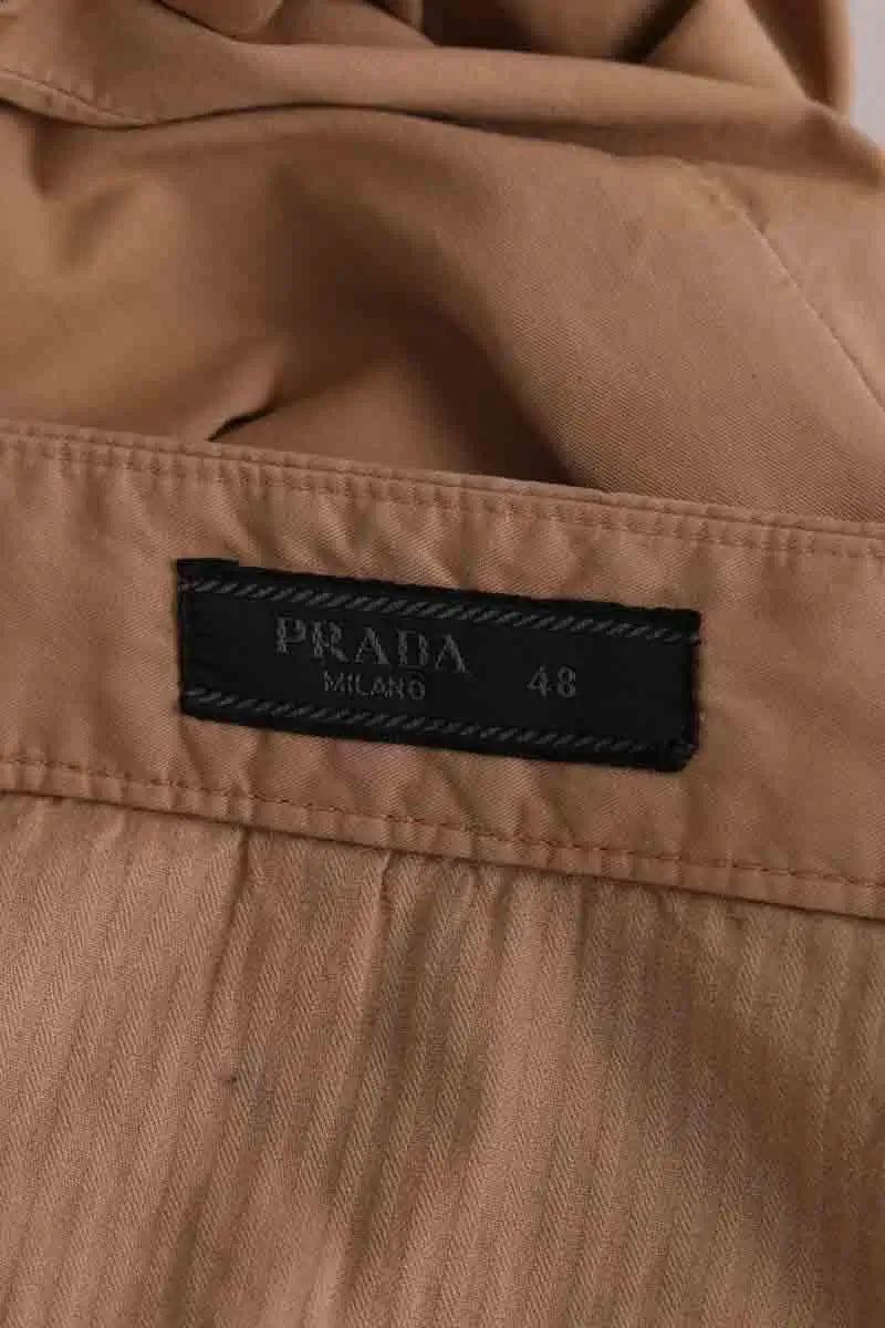 Pantalon droit Prada Beige en Coton