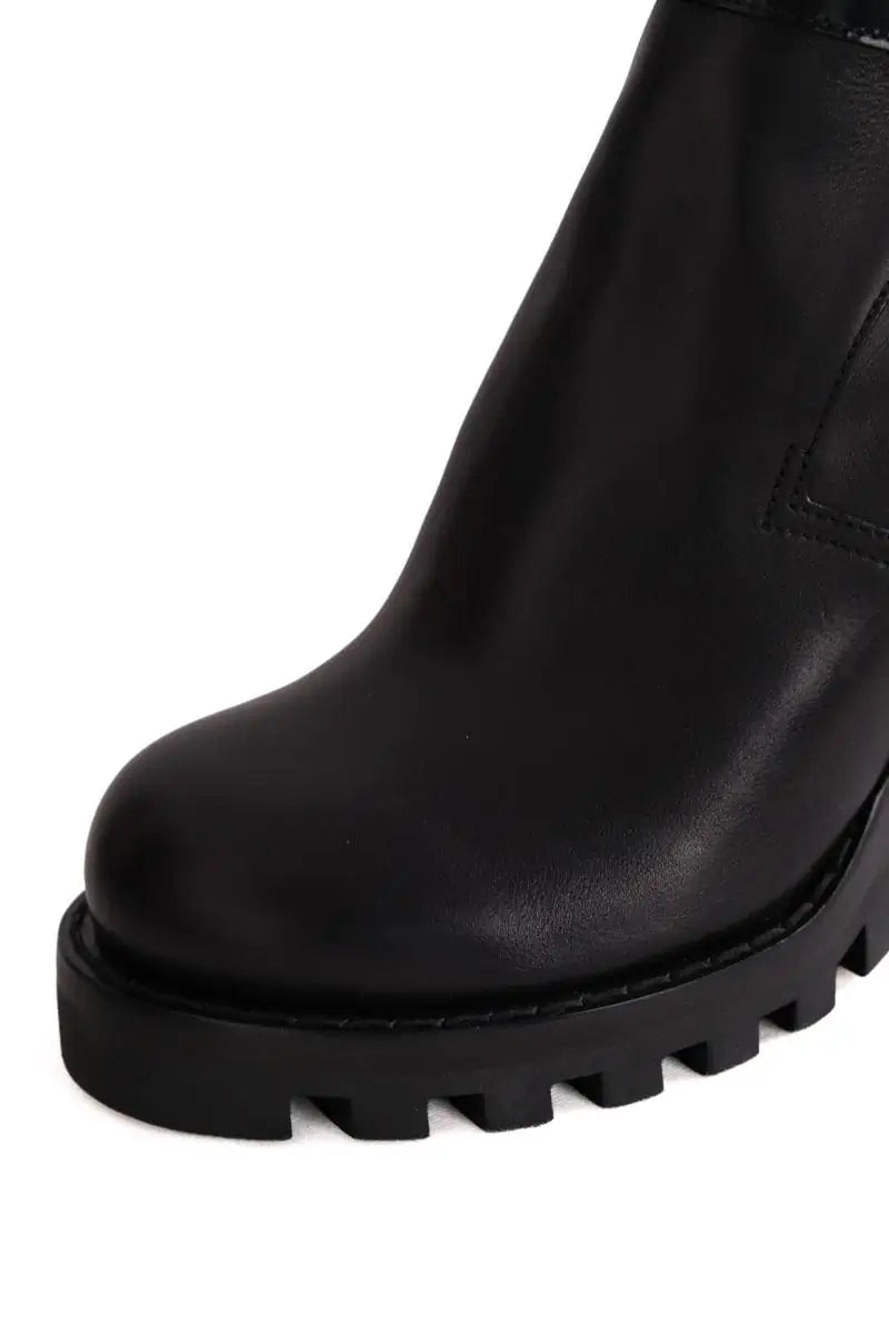 Boots à boucles Louis Vuitton Noir en Cuir