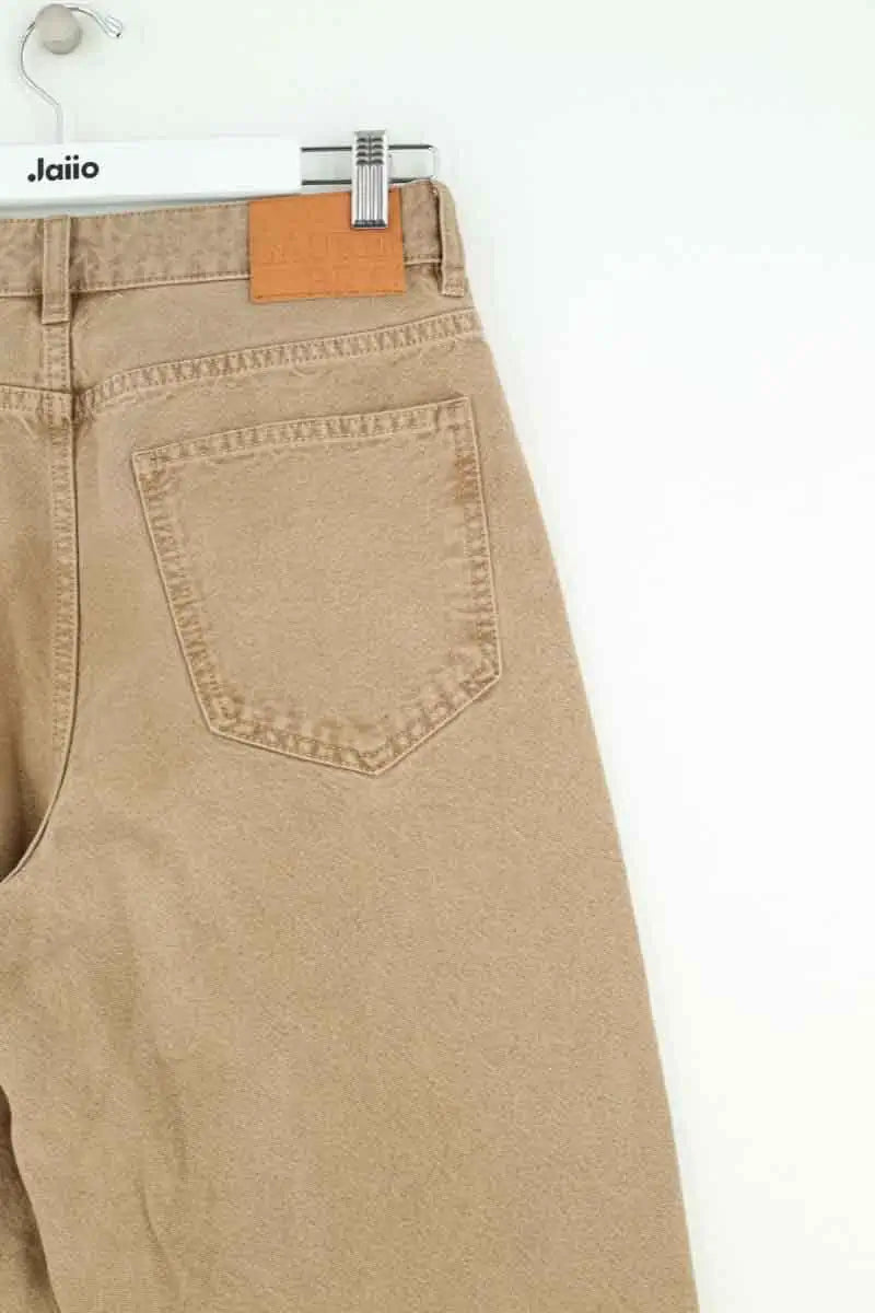 Jean large Laurence Bras Beige en Coton