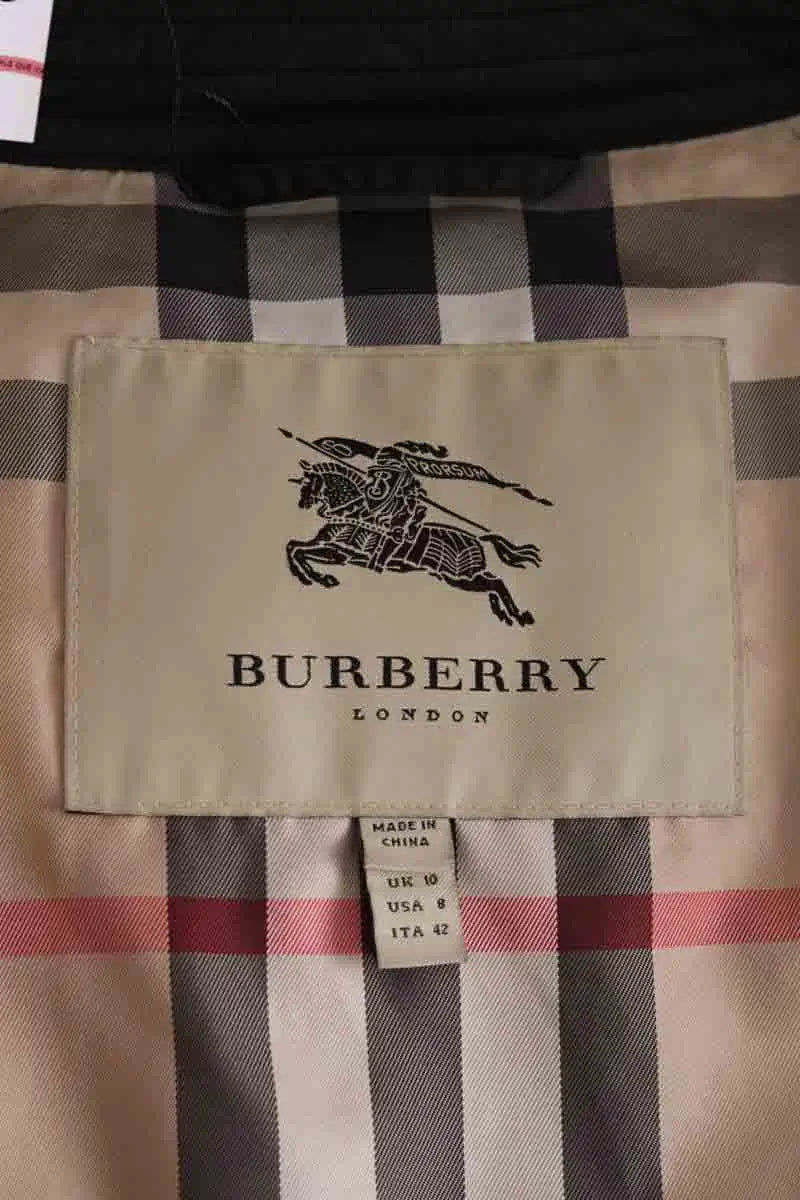 Trench-coat Burberry Noir en Synthétique